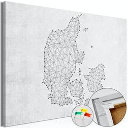 Arkiio Geometric Land [Cork Map] 60x40 Anslagstavla